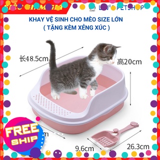 FREESHIP🛵[sale toàn shop upto 70%] Khay vệ sinh cho thú cưng Size LỚN- tặng kèm xẻng