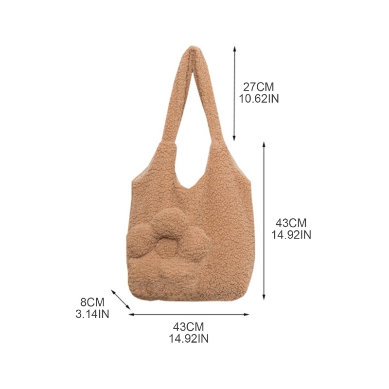 Túi Tote Đeo Vai / Xách Tay Bằng Vải Bông Mềm Mại Đính Hoa Cổ Điển Kích Thước