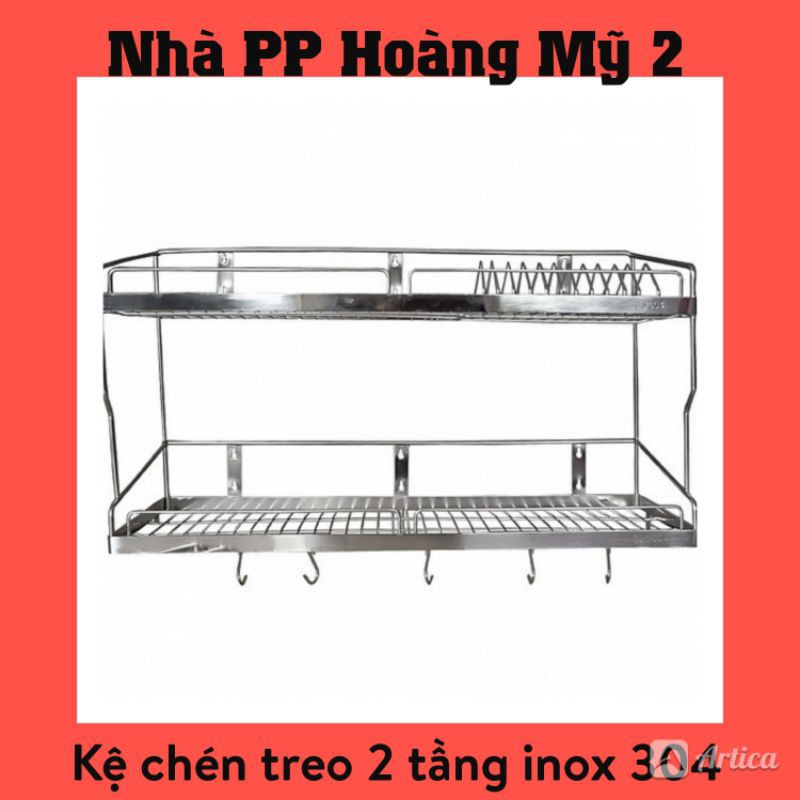 Mua Kệ úp chén bát treo 2 tầng inox 304 cực dày giá rẻ nhất | TecKi.Vn