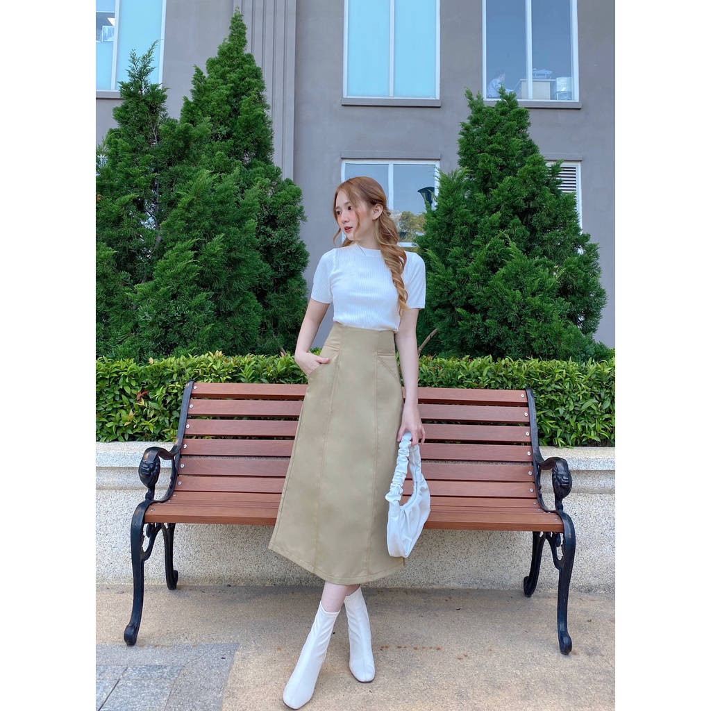 Chân Váy Dài Eo Cao Chất Kaki JxJ