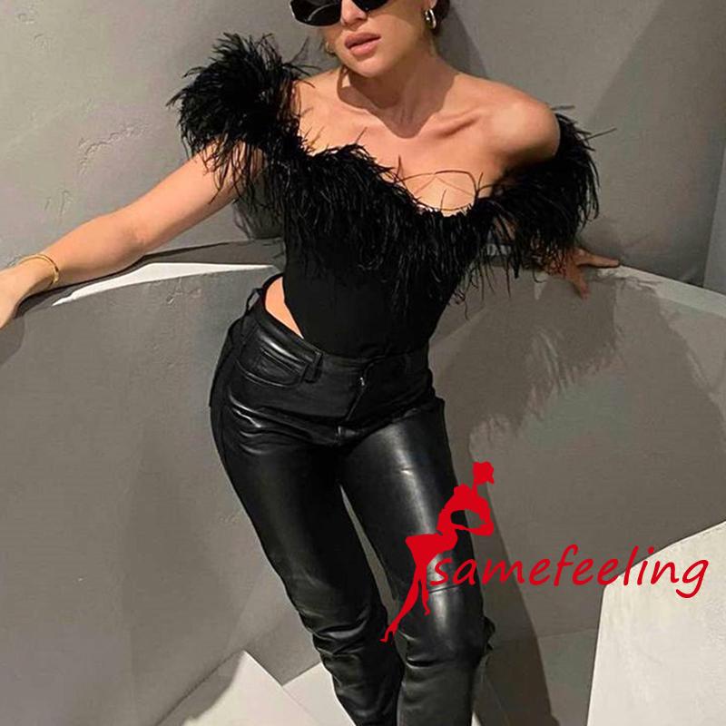Sf♫Áo Croptop Hở Vai Thời Trang Mùa Hè Quyến Rũ Cho Nữ