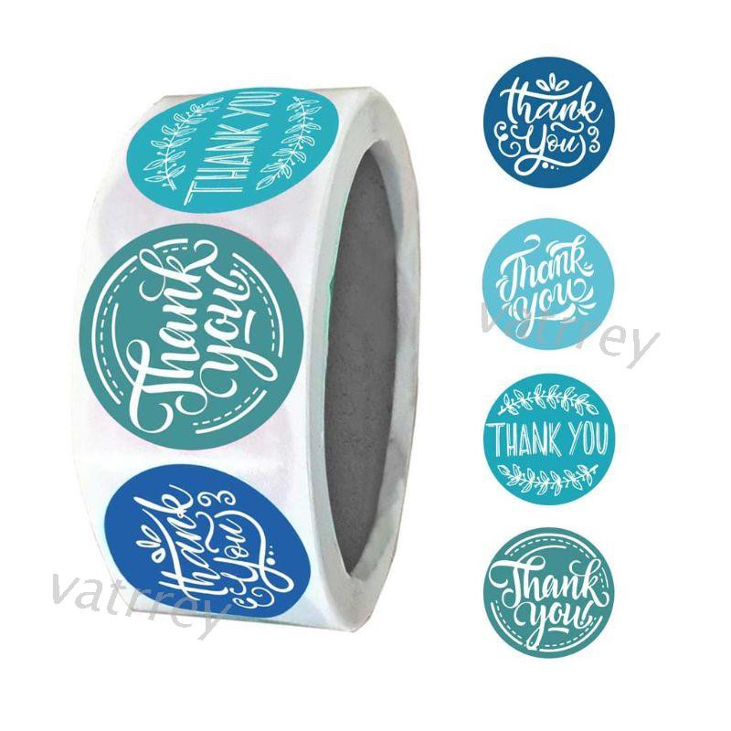 HANDMADE Cuộn 500 Miếng Dán Chữ Thank You 8 Kiểu