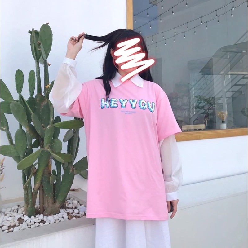 Áo thun❤ Có size tay lỡ Unisex HEYYOU