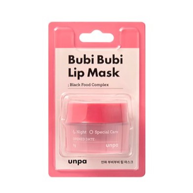 Mặt Nạ Ngủ Môi Unpa Bubi Bubi Lip Mask Black Food Complex 9g