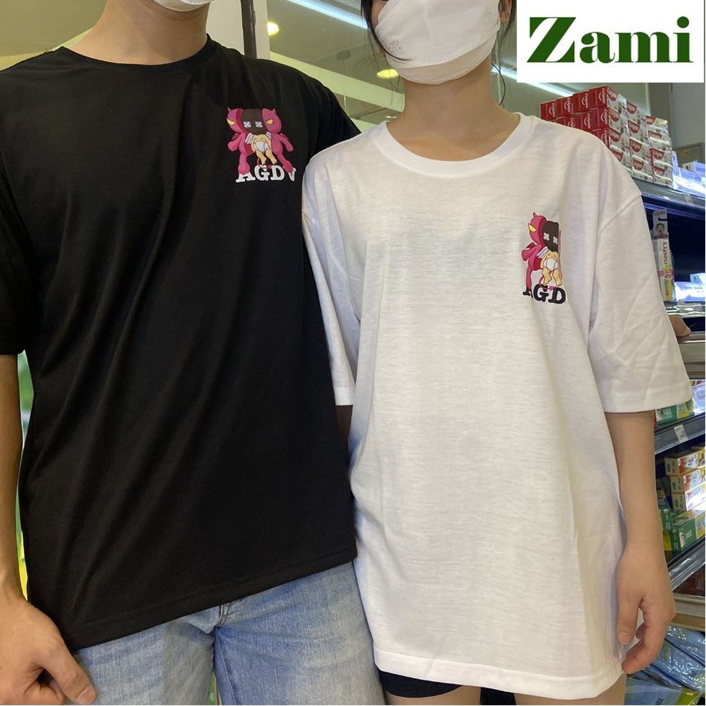 Áo Phông Unisex Nam Nữ Cổ Tròn Tay Lỡ Form Rộng Phong Cách Streetwear Basic Cool In Chữ Hoạ Tiết AGDV Monster ZT21 Zami | BigBuy360 - bigbuy360.vn