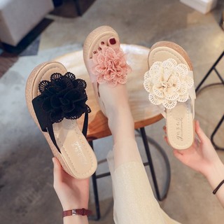 Dép đế xuồng nơ hoa