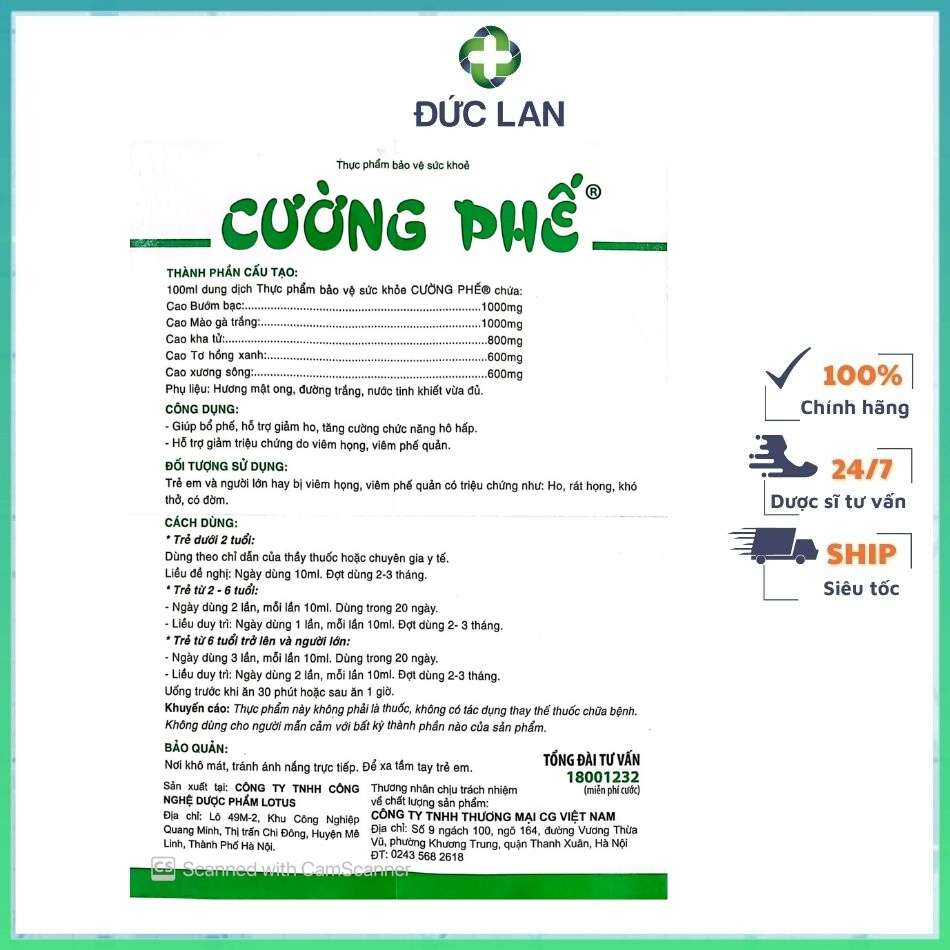 CƯỜNG PHẾ - TĂNG CƯỜNG CHỨC NĂNG HÔ HẤP.