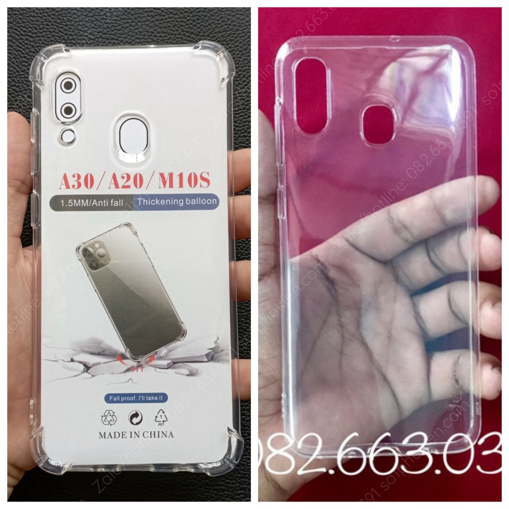 Ốp lưng Samsung A30/A20/M10S dẻo trong và chống sốc bền đẹp