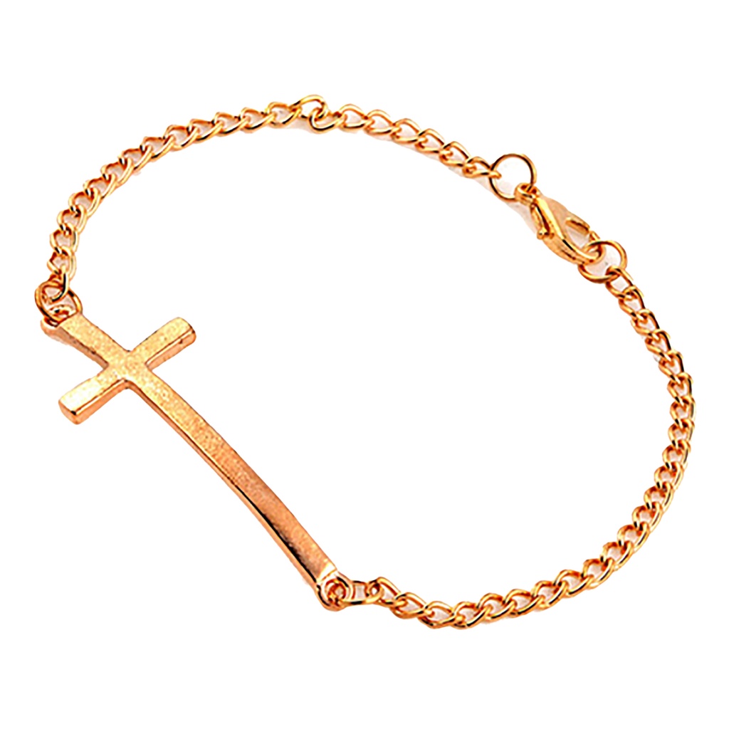 Vòng tay hợp kim thánh giá 3 màu tùy chọn dành cho nữ