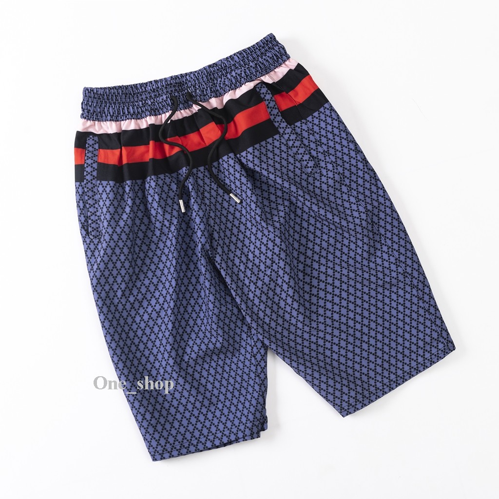 Quần shorts hoạt tiết caro thời trang nam, Mã One 34