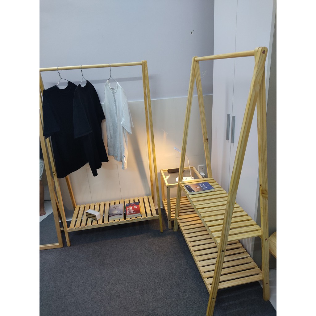Kệ Gỗ Treo Quần Áo Chữ A GUGO, Giá Treo Quần Áo 2 Tầng Gỗ Thông Phong Cách Hàn Quốc | BigBuy360 - bigbuy360.vn