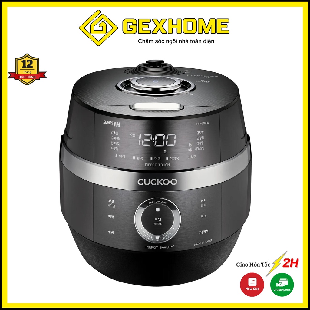 Nồi Cơm Điện Cao Tần CUCKOO CRP JHR1060FD – Dung tích 1,8L [Hàn Quốc]