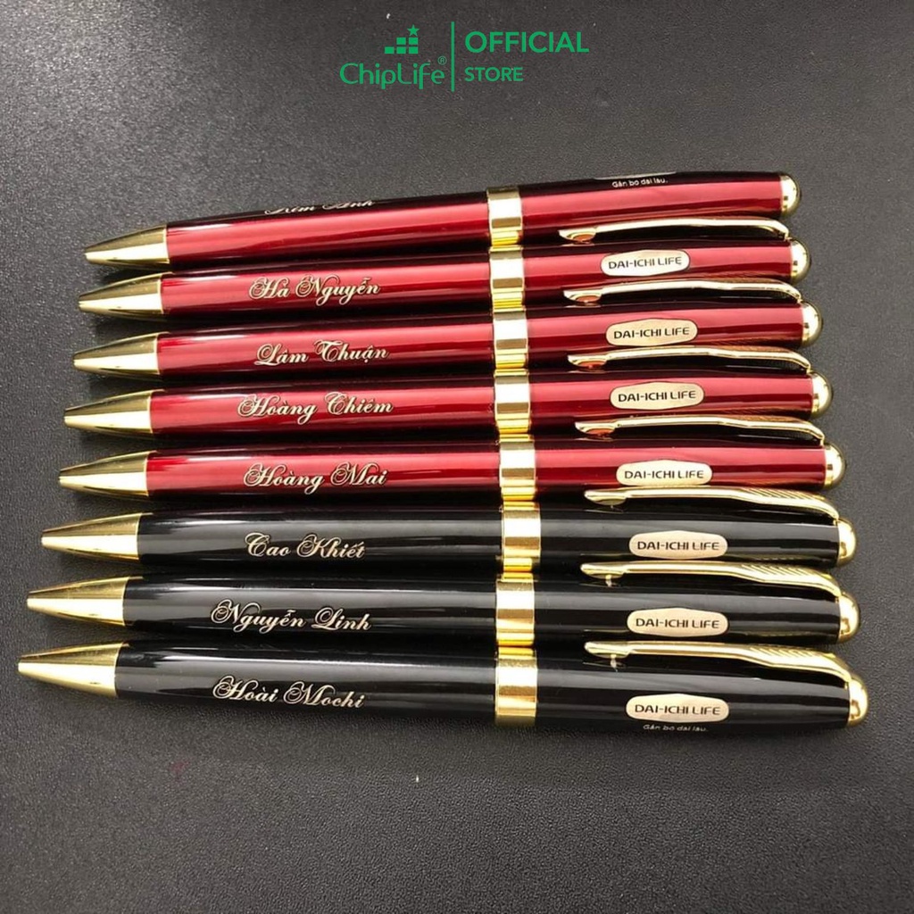 Bút ký khắc tên cao cấp CHIPLIFE IM010XD kim loại xoay ngòi 0.7mm mực xanh