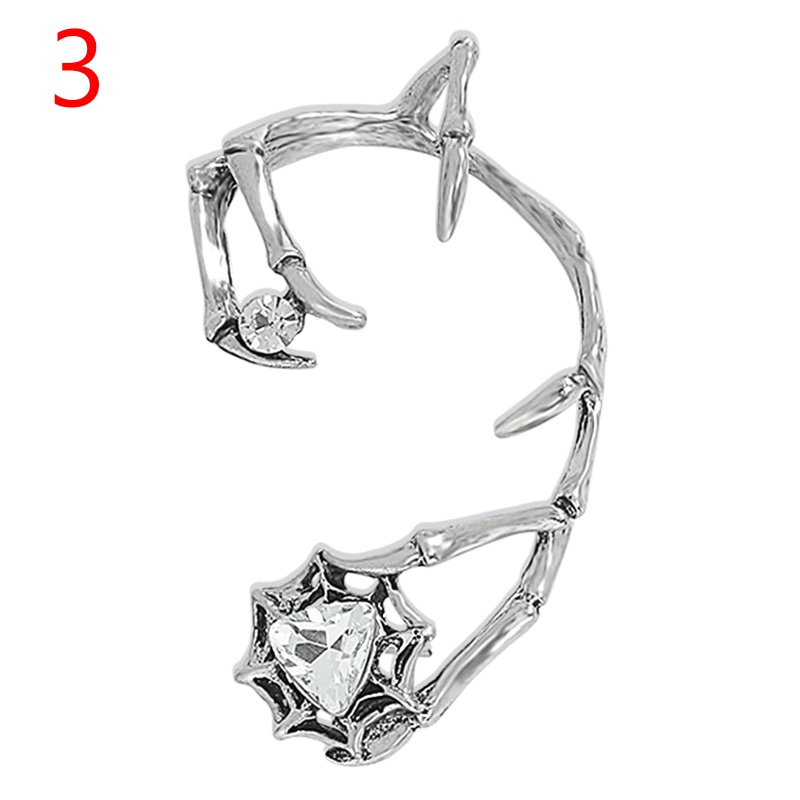 Bông Tai Dạng Kẹp Hình Rắn Và Hoa Hồng Phong Cách Gothic Cổ Điển Cho Nam Và Nữ