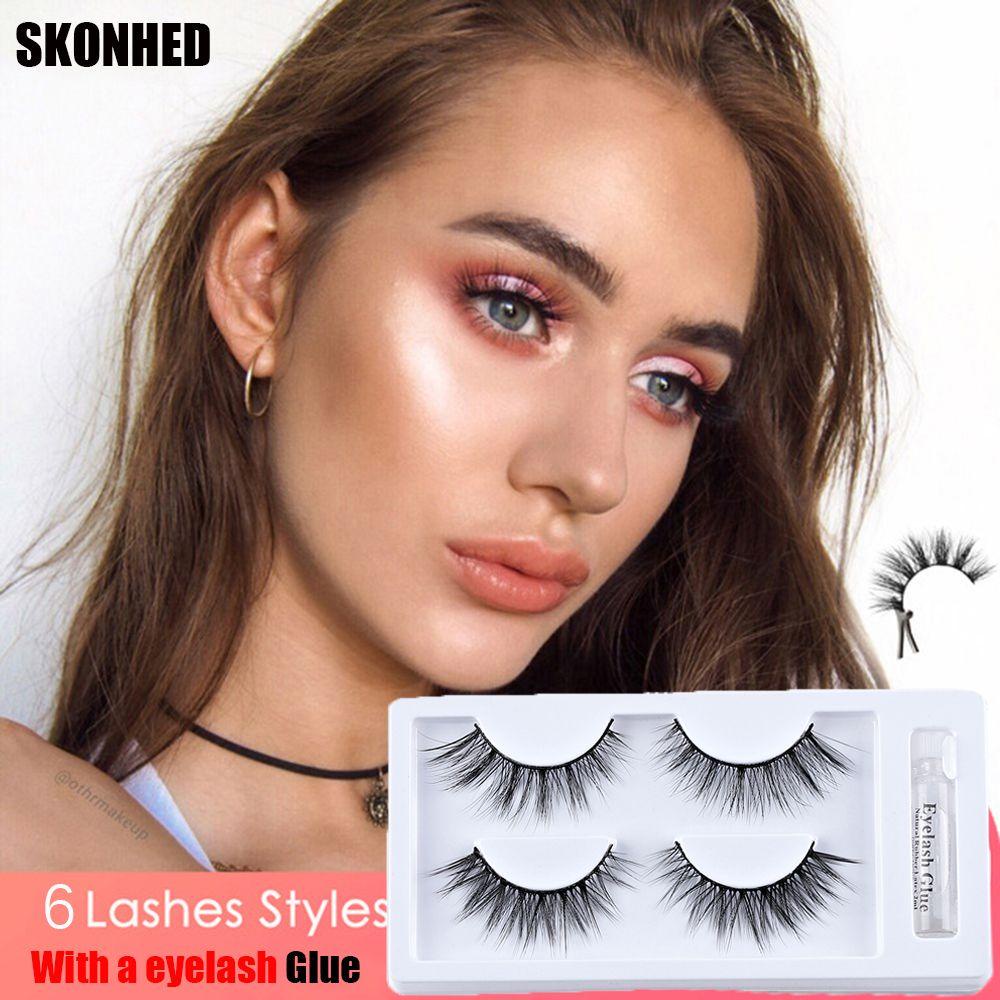 Bộ 2 Cặp Lông Mi Giả Kèm Keo Dán Có Thể Tái Sử Dụng