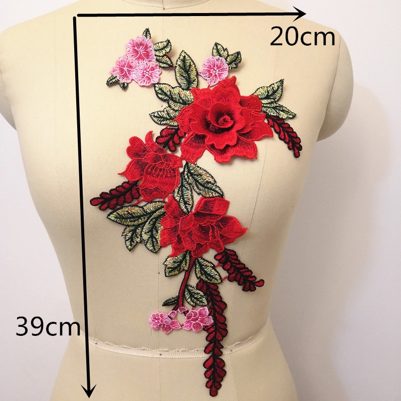 1 Miếng Vá, May Quần Áo Hình Hoa Hồng 39 * 20CM