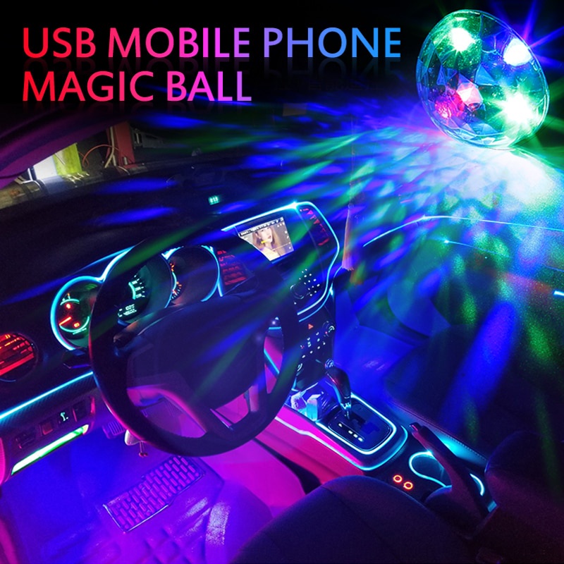 Mobile Đèn LED USB RGB Nhiều Màu Trang Trí Xe Hơi