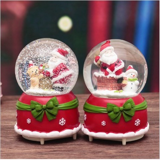 Quả Cầu Tuyết Pha Lê 16x11x11cm Có Nhạc Và Đèn - Quà Tặng Noel Giáng sinh Năm mới