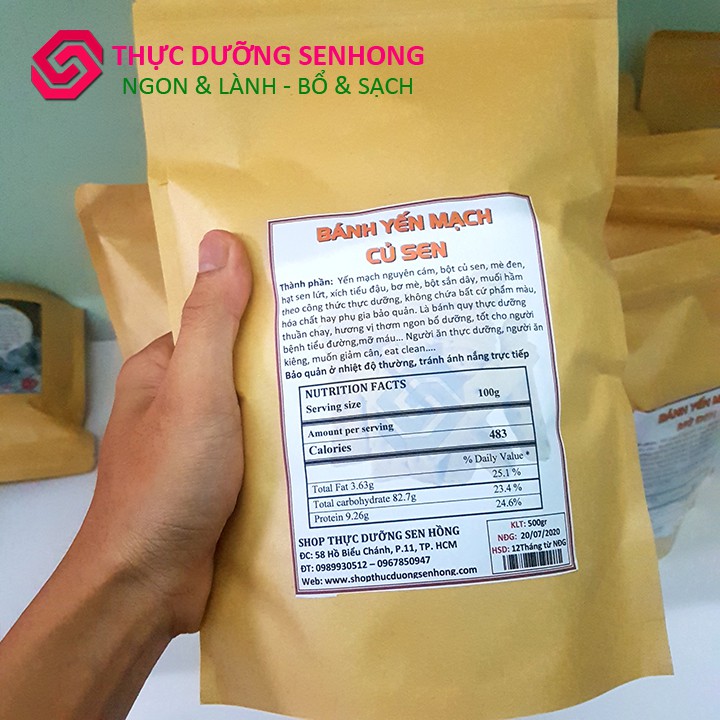 Bánh Yến mạch củ sen (500gr) - Bánh đũa nướng | BigBuy360 - bigbuy360.vn