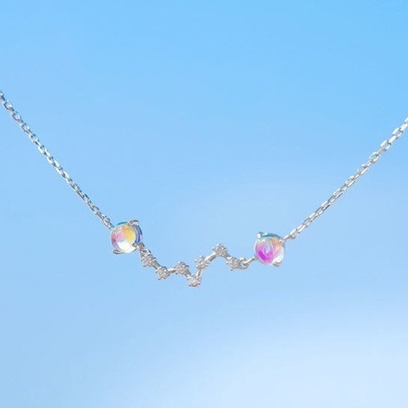 Vòng đeo tay may mắn đính đá mặt trăng và ngôi sao thời trang 210807