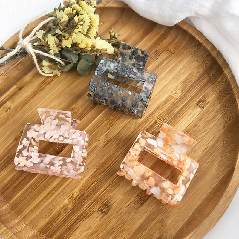 Kẹp tóc acrylic trong suốt đơn giản thời trang cho nữ