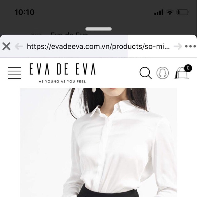 Áo sơ mi trắng eva de eva