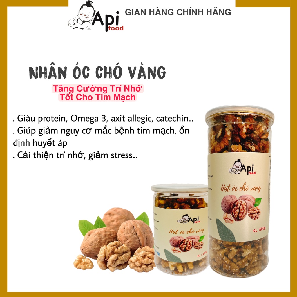 Hạt Óc Chó Vàng Tách Vỏ Dinh Dưỡng APIFOOD 250gr