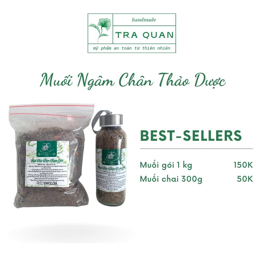 Muối Ngâm Chân Thảo Dược Tặng Kèm Lọ Tinh Dầu Hỗ Trợ Ngủ Ngon Giảm Đau Nhức Xương Khớp Chăm Sóc Đôi Chân Trà Quán