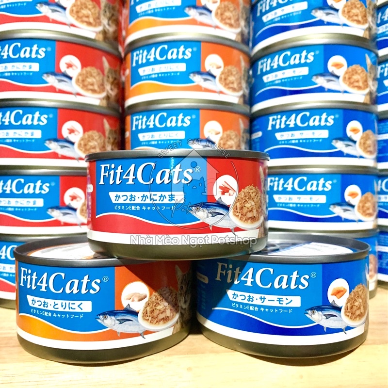 Pate Fit4Cat lon 160g Nhật Bản, cho mèo mọi lứa tuổi