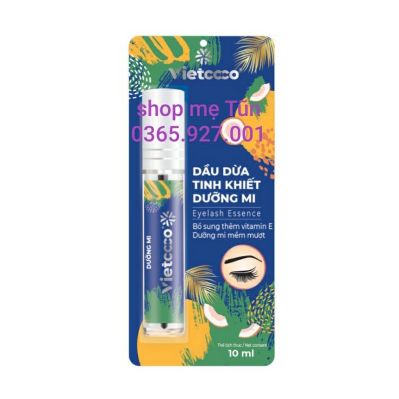 Dầu dừa tinh khiết dưỡng mi Vietcoco 10ml