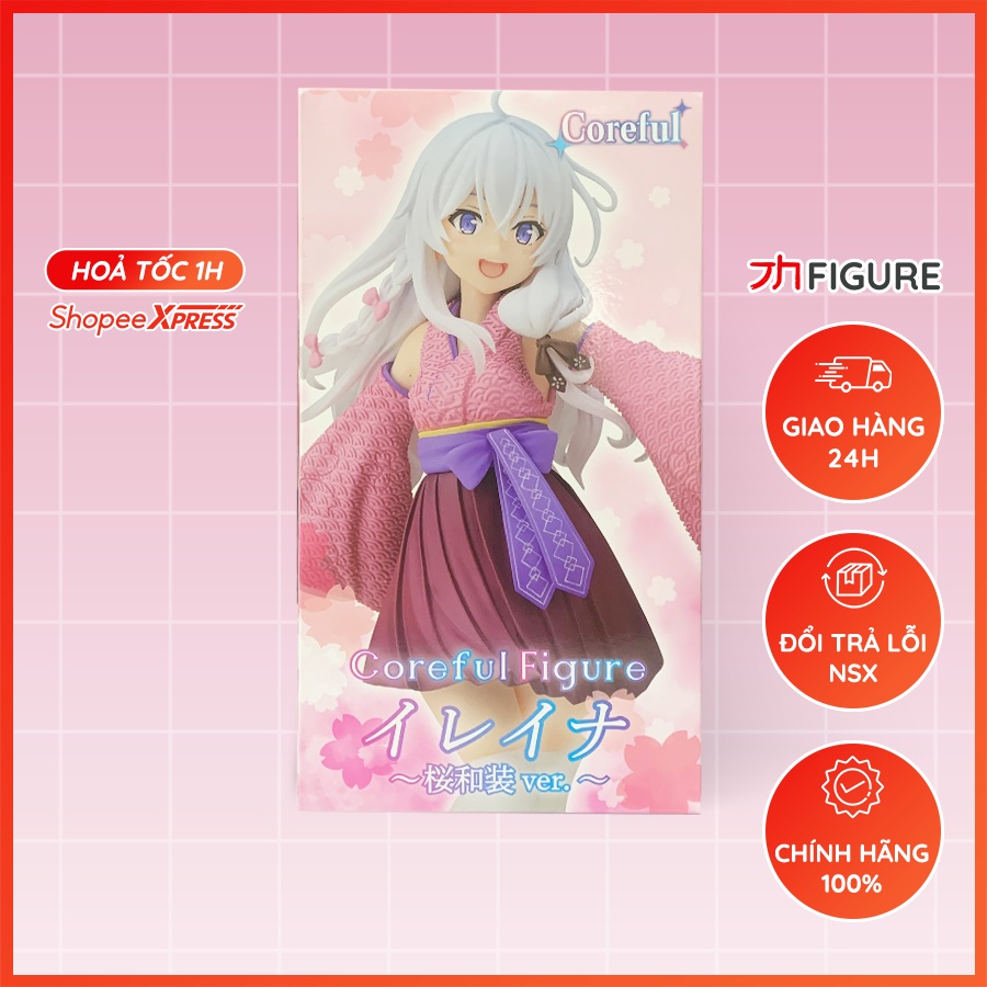 Mô Hình Figure Chính Hãng Anime Majo no Tabitabi, Elaina, Coreful Figure, Kimono Ver (TAITO) Nhật Bản