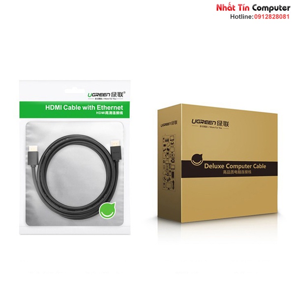 Cáp HDMI 1.4 dài 1,5M cao cấp hỗ trợ Ethernet + 4k2k Ugreen 60820 chính hãng