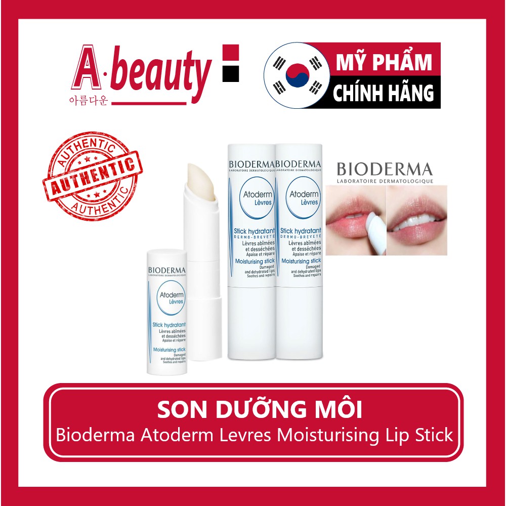 SON DƯỠNG MÔI BIODERMA ATODERM LÈVRES STICK HYDRATANT MOISTURISING STICK