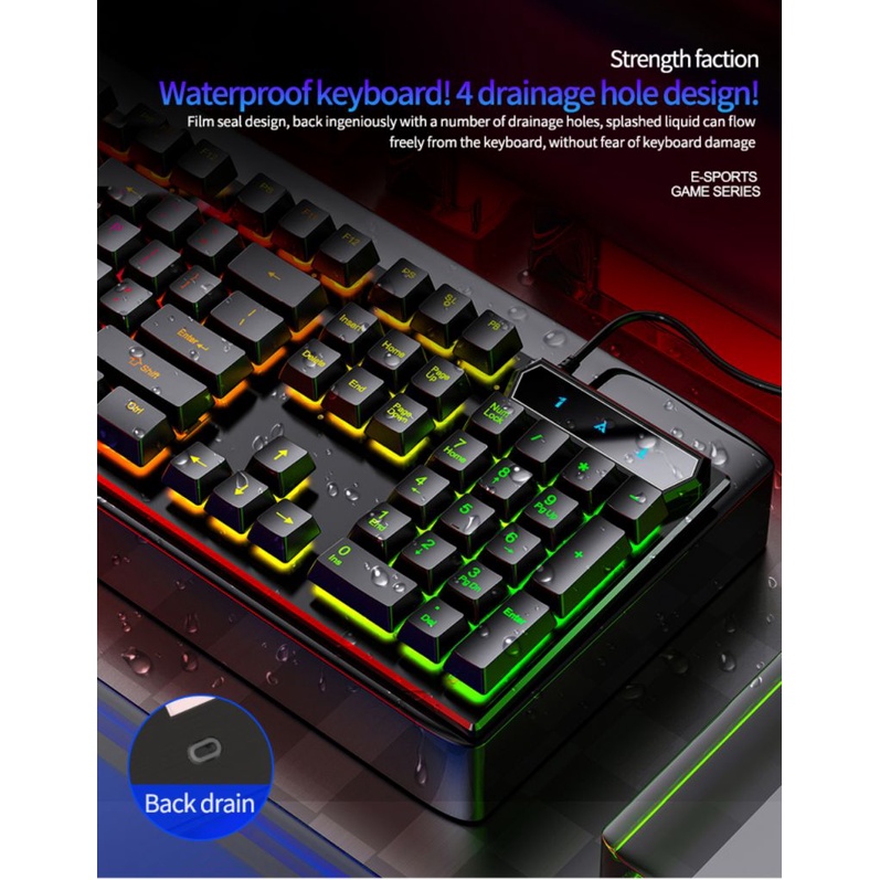 Bàn phím cơ chơi game có dây 104 phím phong cách punk phù hợp cho PC laptop game .creat3c