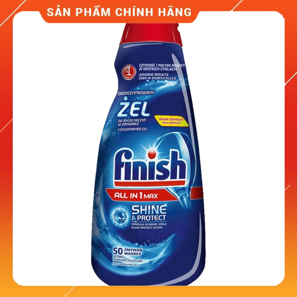 [KM 5 viên Finish] Gel rửa bát Finish All in 1 Max 650ml