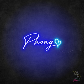 Đèn neon trang tri chữ Phong + Hoàng Diễm