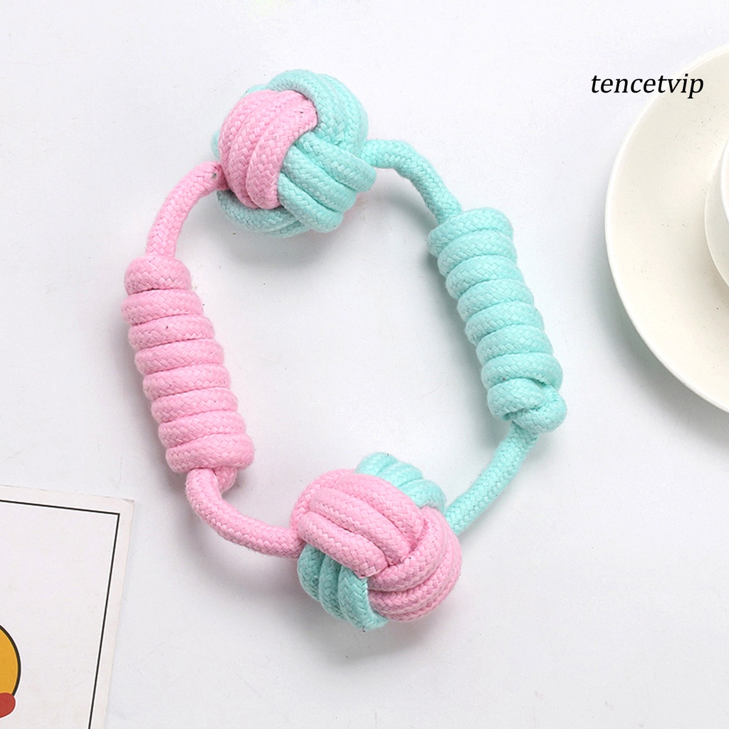 1 set đồ chơi nhai gặm bằng dây cotton bện chống mòn cho thú cưng