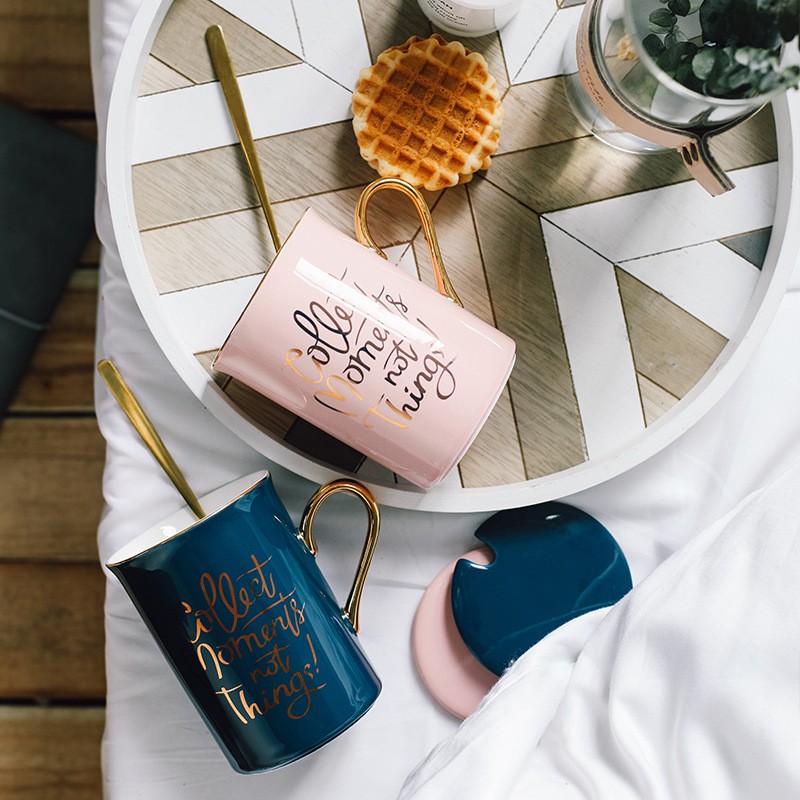 Ly cốc sứ văn phòng có tay cầm vàng cực đẹp | BigBuy360 - bigbuy360.vn