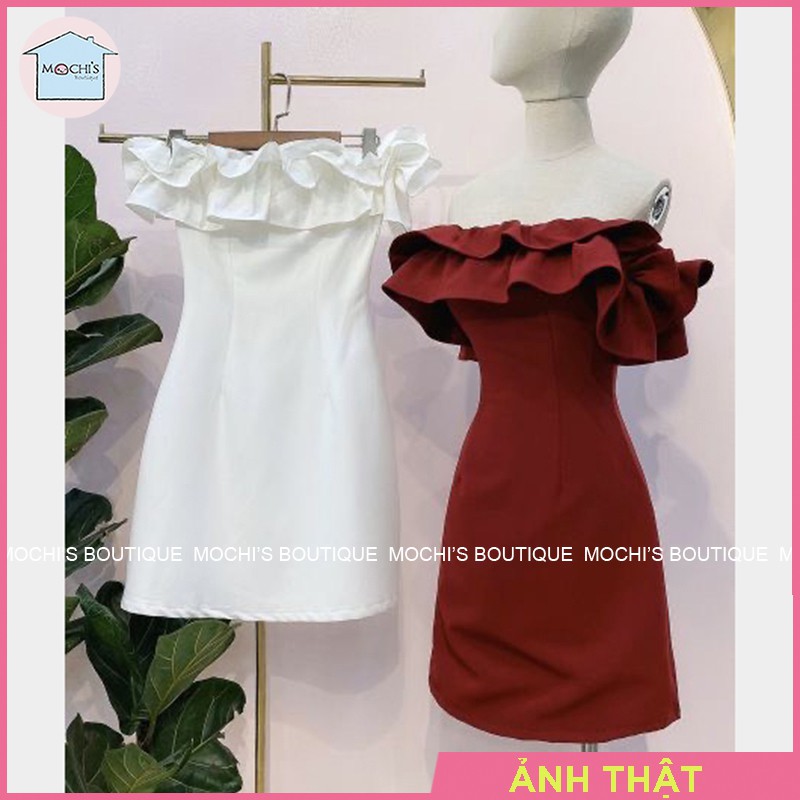 Váy đầm nữ trễ vai đẹp bèo vai, mẫu váy trắng nữ nhẹ nhàng tiểu thư mặc được 2 kiểu - m050 | BigBuy360 - bigbuy360.vn