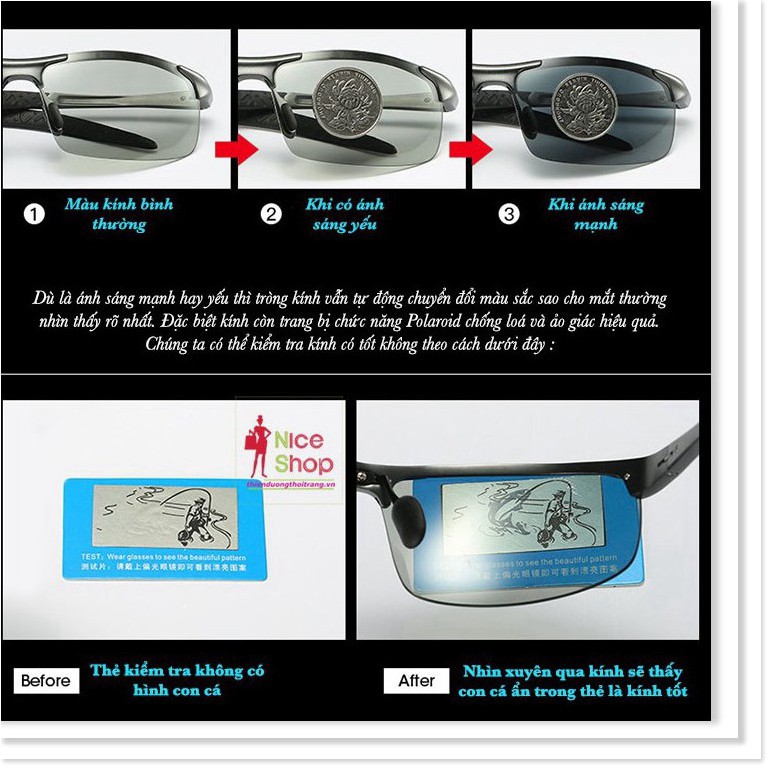 Xả Kho - Mắt kính Perfe phân cực đổi màu chống tia uv hiệu quả | BigBuy360 - bigbuy360.vn
