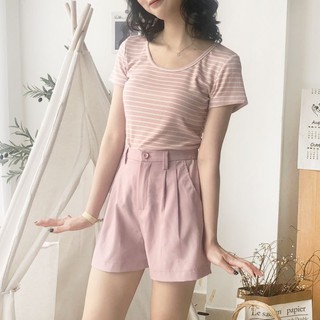 Round Neck Croptop Blossom