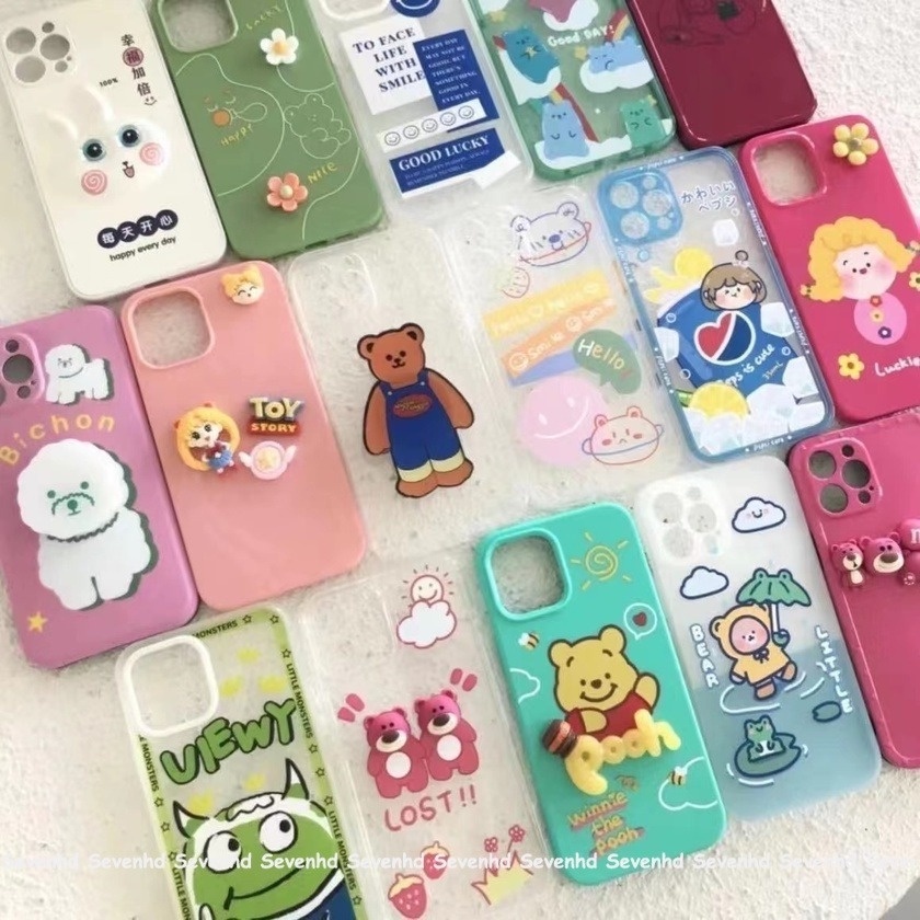 Ốp điện thoại TPU hoạ tiết hoạt hình thích hợp cho iPhone 12 11 8plus 7plus 6 6s Plus 8 7 XR X 11Pro Max XS MAX