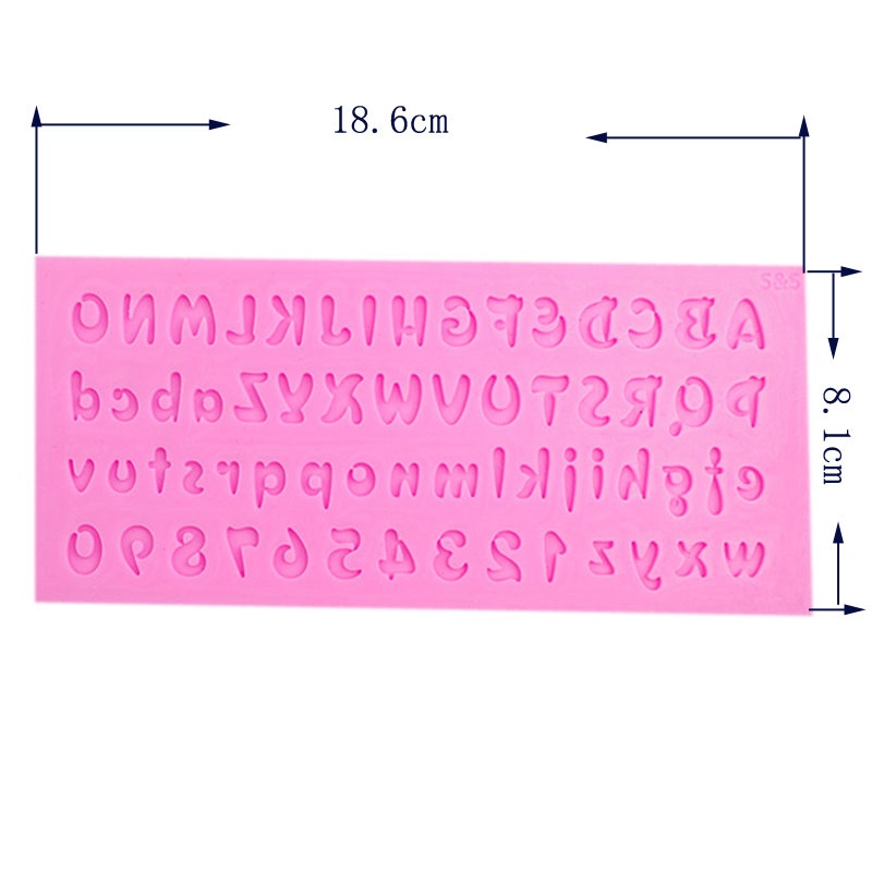 Khuôn Silicone Tạo Hình Chữ Và Số 3D Trang Trí Bánh