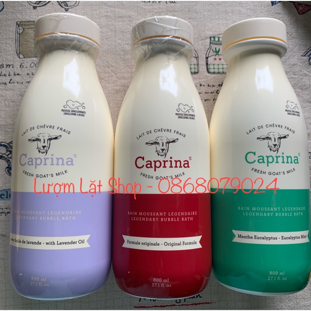 SỮA TẮM SỮA DÊ TƯƠI TẠO BỌT FOAMING BATH CAPRINA 800ML