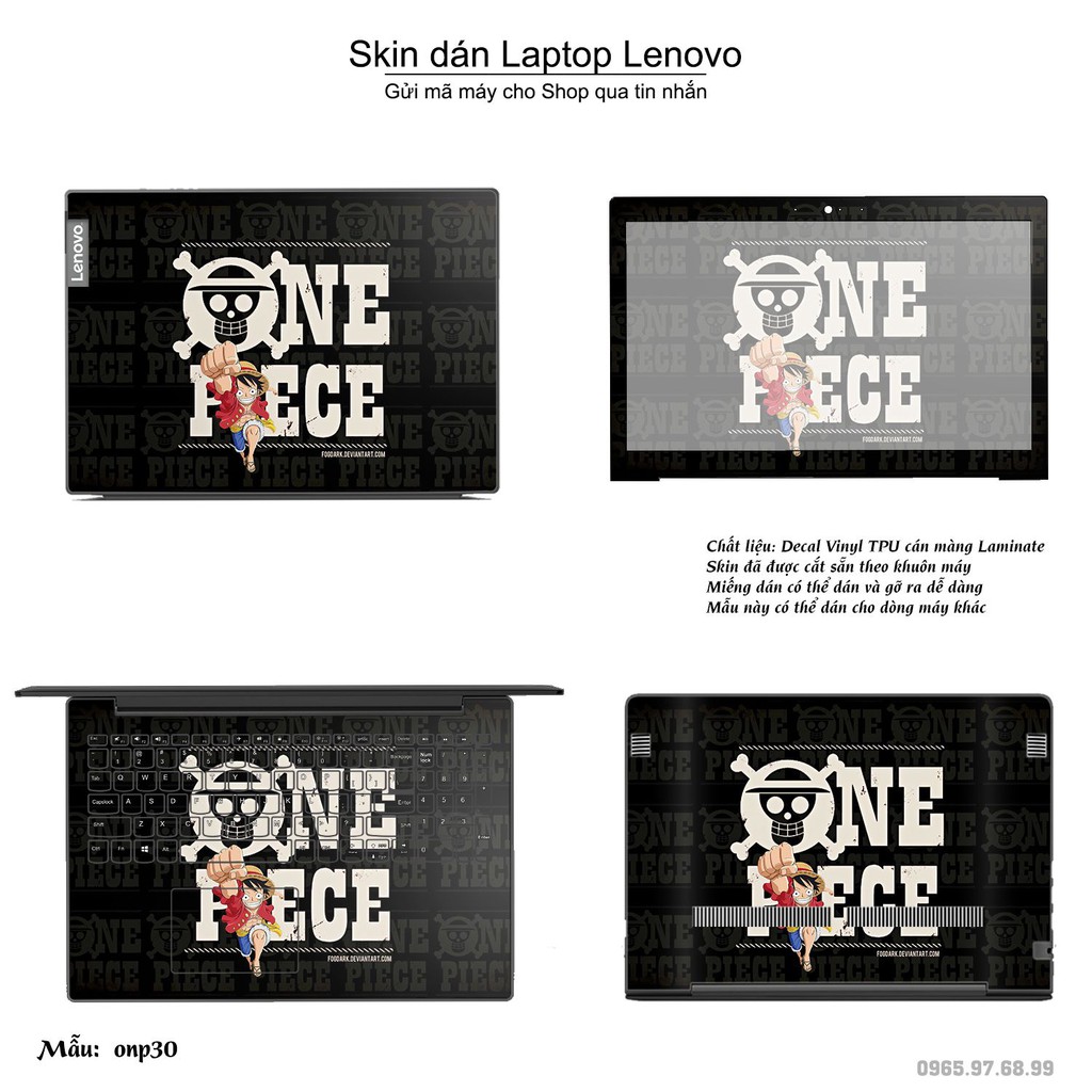 Skin dán Laptop Lenovo in hình One Piece _nhiều mẫu 22 (inbox mã máy cho Shop)