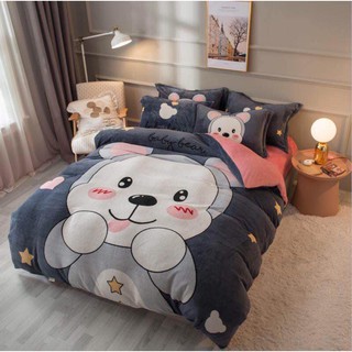 [Nỉ 101-110] Bộ Chăn Ga Gối Nỉ Nhung 4 Món Cao Cấp