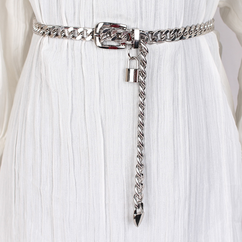 Dây Xích Kim Loại Dày Đeo Thắt Lưng Quần Thời Trang Cá Tính Cho Nữ