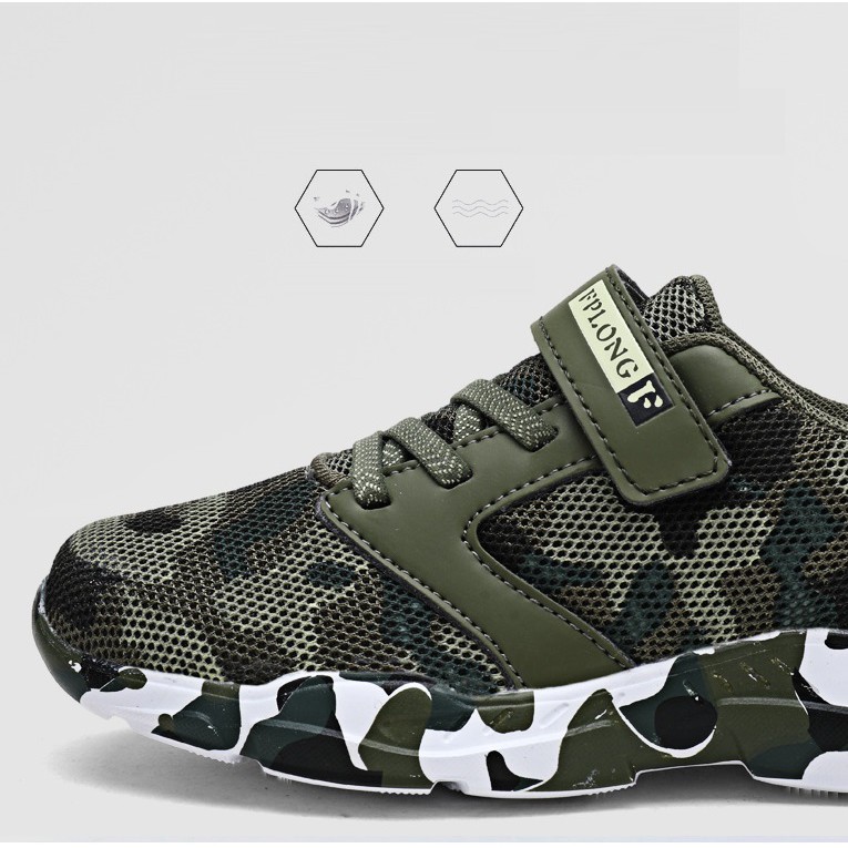 Giày Sneaker Hoạ Tiết Rằn Ri Cho Bé Trai