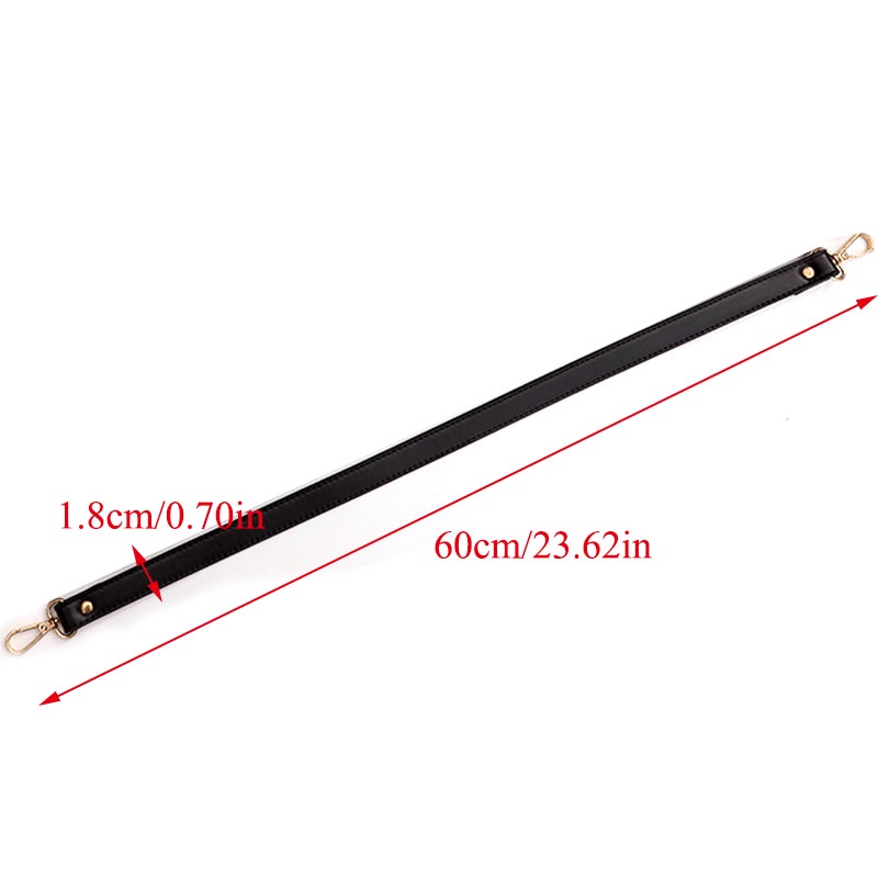 Dây Đeo Túi Xách Thay Thế Bằng Da PU Nhân Tạo Ngắn 60cm Màu Trơn