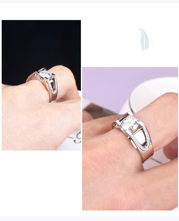 Nhẫn đeo tay đính đá nhân tạo sang trọng màu sắc tuyệt đẹp